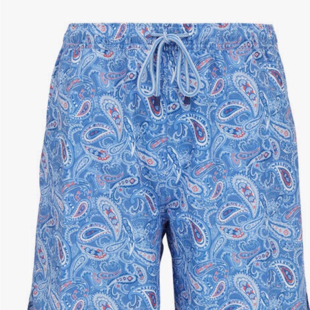 Peter Millar Galapagos Blue Paisley Men's Swim Shorts NWOT Size M